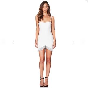 Nookie Mini White Fringe Dress